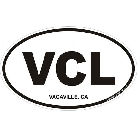 3.8 Inch Vacaville California Oval Decal