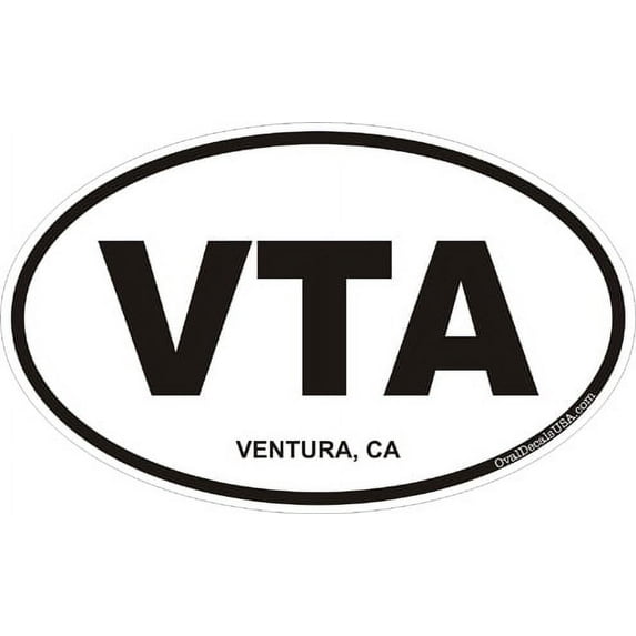 3.8 Inch Ventura California Oval Decal