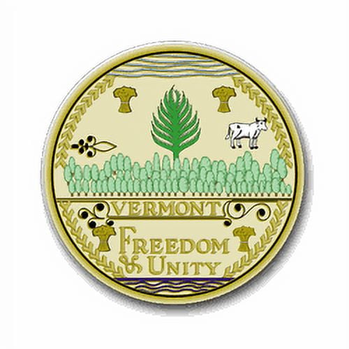 3.8 Inch Vermont State Seal Vinyl Transfer Decal