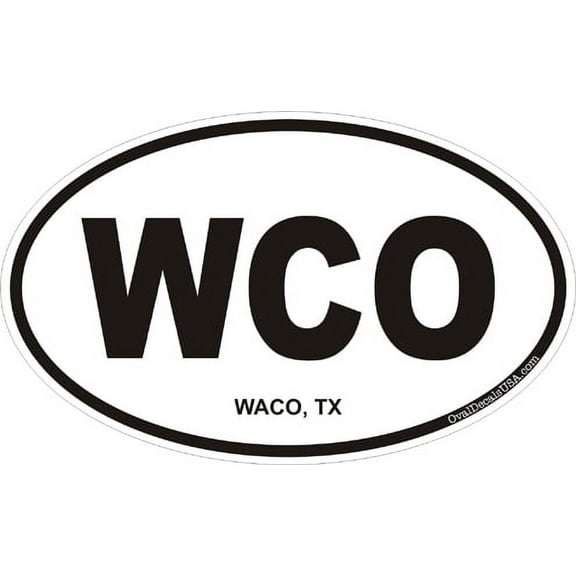 3.8 Inch Waco Texas Oval Decal