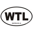 thumbnail image 1 of 3.8 Inch Waterloo Iowa Oval Decal, 1 of 1
