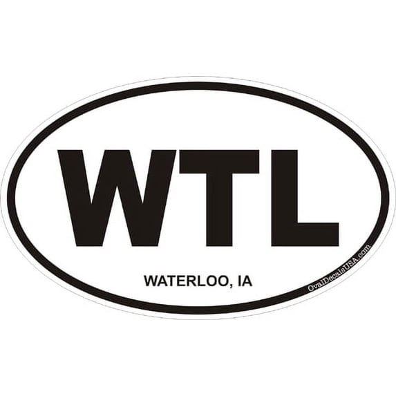 3.8 Inch Waterloo Iowa Oval Decal