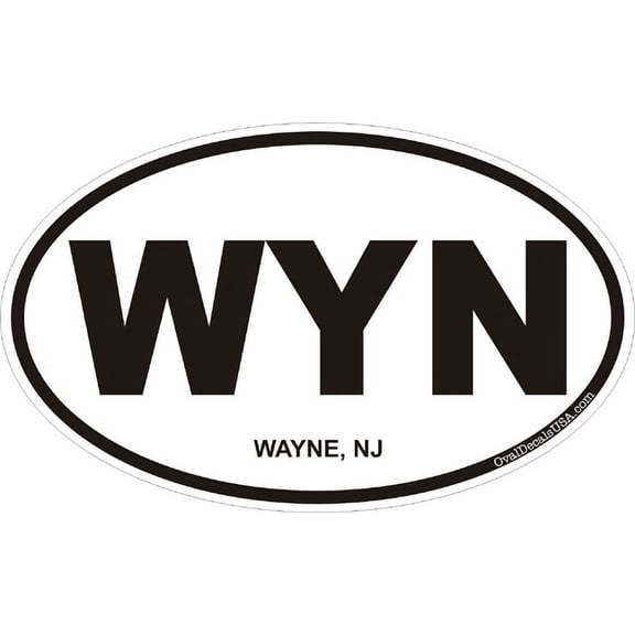 3.8 Inch Wayne New Jersey Oval Decal