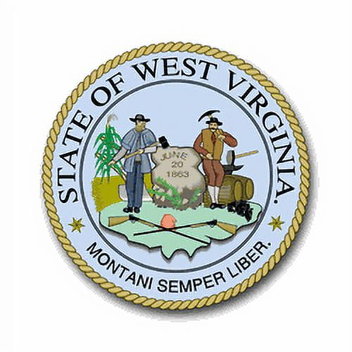 3.8 Inch West Virginia State Seal Vinyl Transfer Decal
