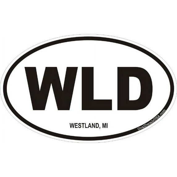 3.8 Inch Westland Michigan Oval Decal