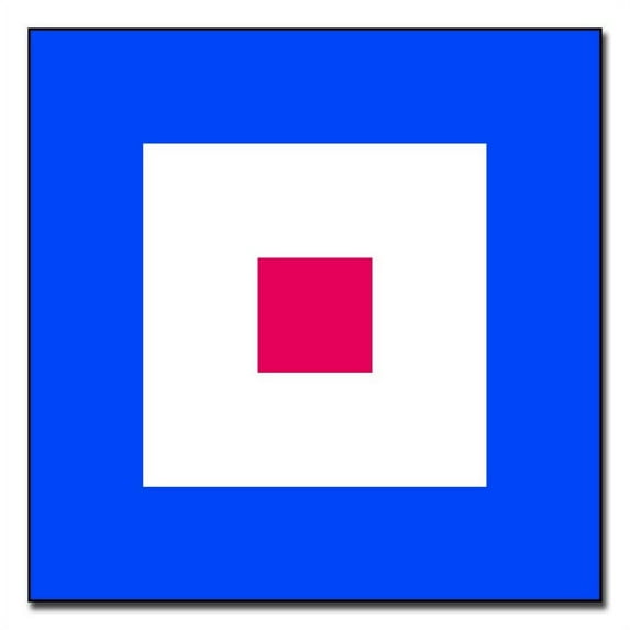 3.8 Inch Whiskey Signal Flag Sticker Decal