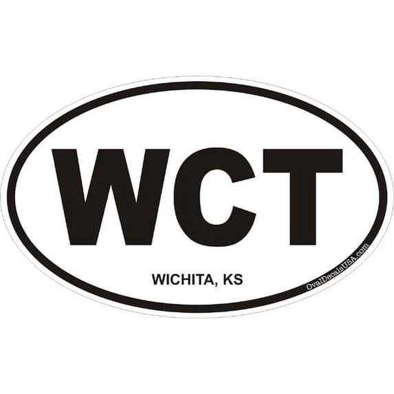 3.8 Inch Wichita Kansas Oval Decal