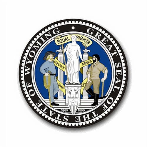 3.8 Inch Wyoming State Seal Vinyl Transfer Decal