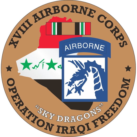3.8 Inch XVIII Airborne Corps OIF Decal