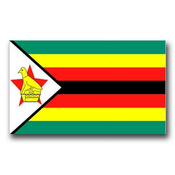 3.8 Inch Zimbabwe Flag Vinyl Transfer Decal