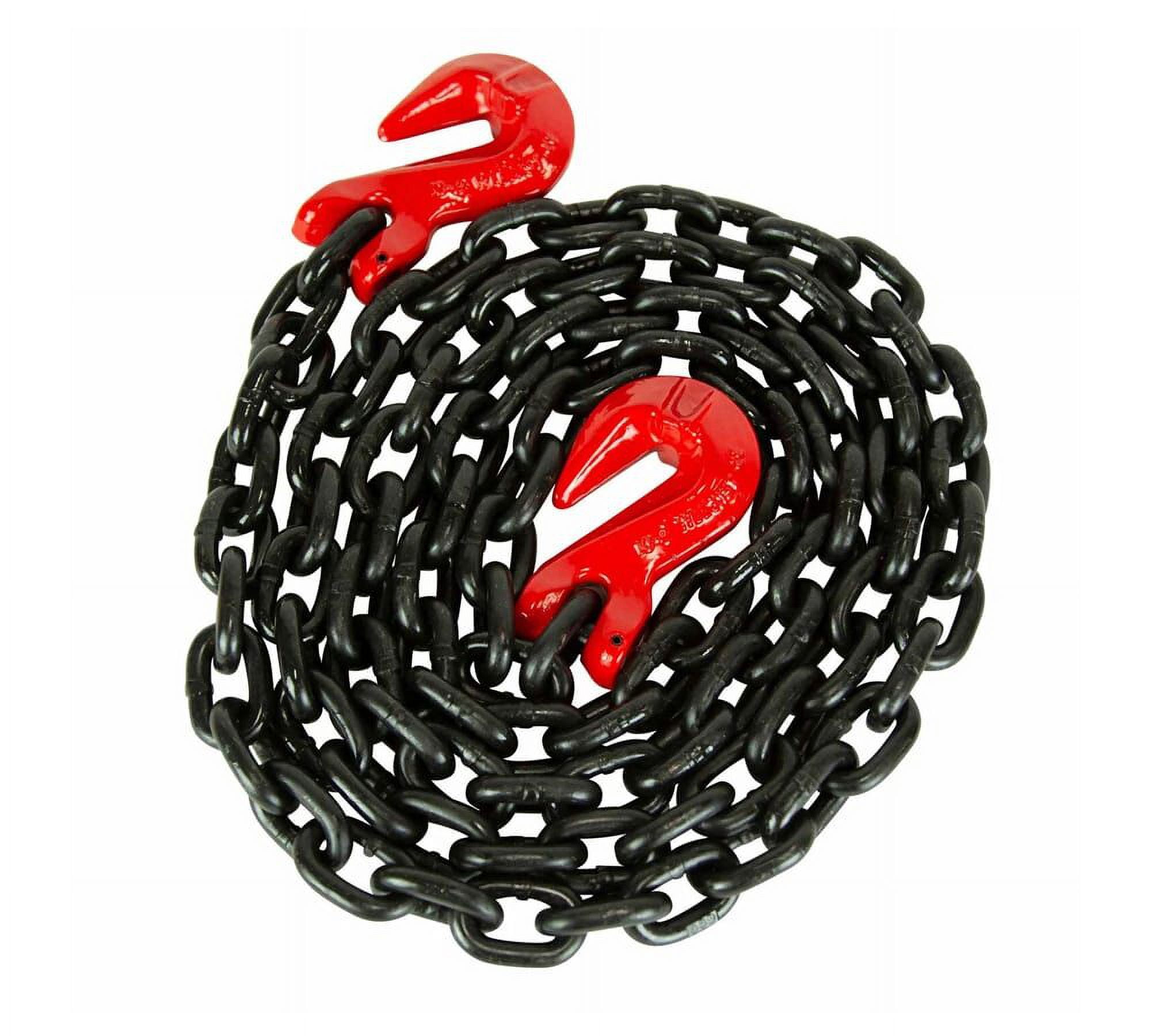 3/8 Inch x 10 FT G80 Black Transport Binder Chain with Clevis Grab
