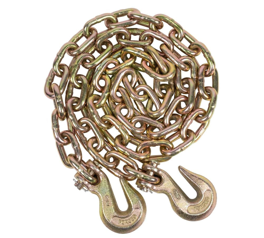 3/8 Inch x 12 FT Grade 70 Binder Chain with Clevis Grab Hooks G70