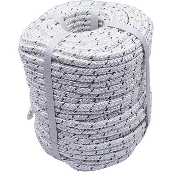 3/8 Inch x 200 Feet 4800Lbs Braided Polyester Rope Breaking Strength Strong Pulling Rope for Tree Work Camping Swing