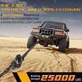thumbnail image 1 of 3/8 Inch x 92 Feet Synthetic Winch Rope Extension 26,500lbs for Off Road Vehicle ATV UTV SUV, 1 of 6