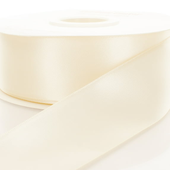 3/8" Ivory Double Face Satin Ribbon 50 yard Reel