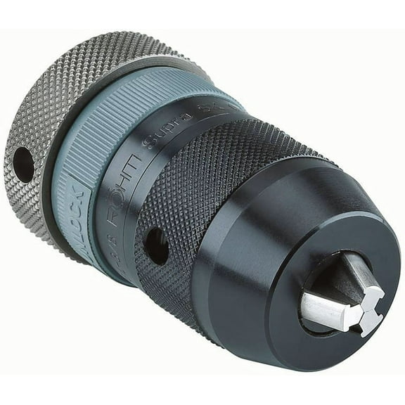 3/8" Keyless SUPRA-SK, Size 10 Extreme Duty Percussion/Hammer Version Rapid Drill Chuck, 0.5mm - 10mm Clamping Capacity With 3/8-24 Threaded Mount. Rohm Part #249910
