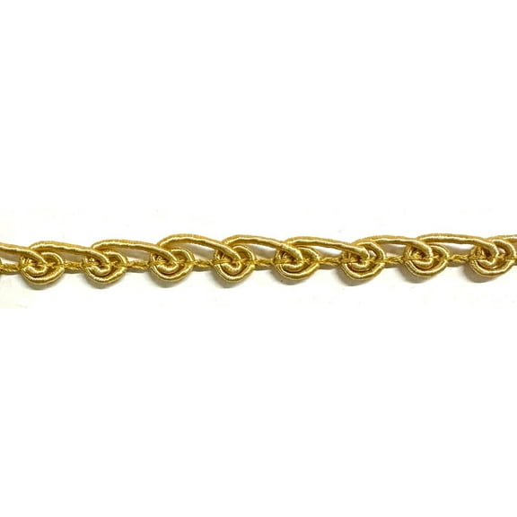 3/8" Looped Braid Gimp Sewing Trim - 12 Yards! - Color: Antique Gold