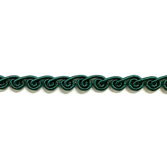 3/8" Looped Braid Gimp Sewing Trim - 12 Yards! - Color: Dark Green