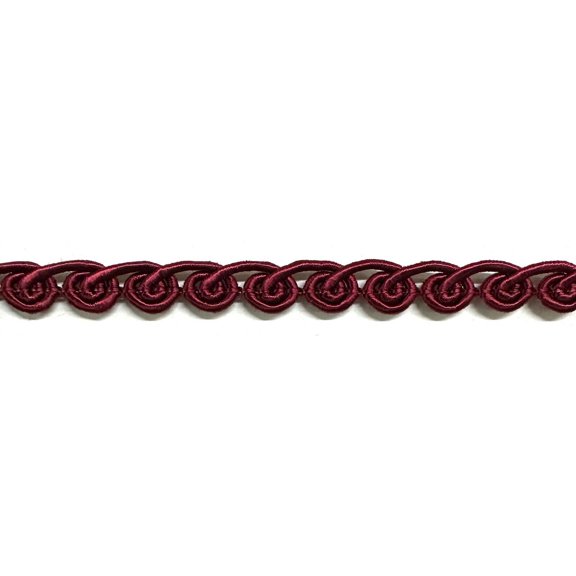 3/8" Looped Braid Gimp Sewing Trim - 12 Yards! - Color: Wine