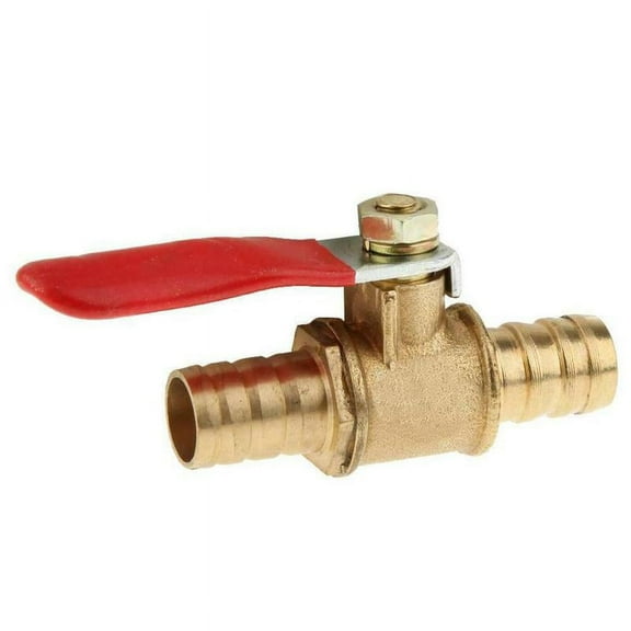 3/8" M/M Full Port Inline Brass Water Air Gas Fuel Line Valve Shut-off Ball NEW Q8O7