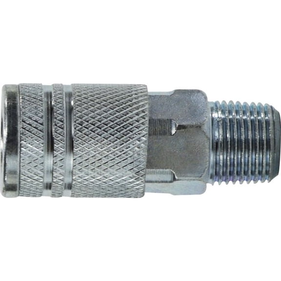 3/8 MIP Ind Inter. Steel Coupler, 3/8 Industrial Interchange, Pneumatics
