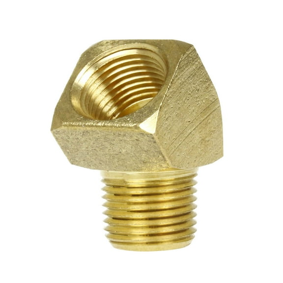 3/8" Male NPTF to Female NPTF 45 Degree Street Elbow Solid Brass Pipe Fitting