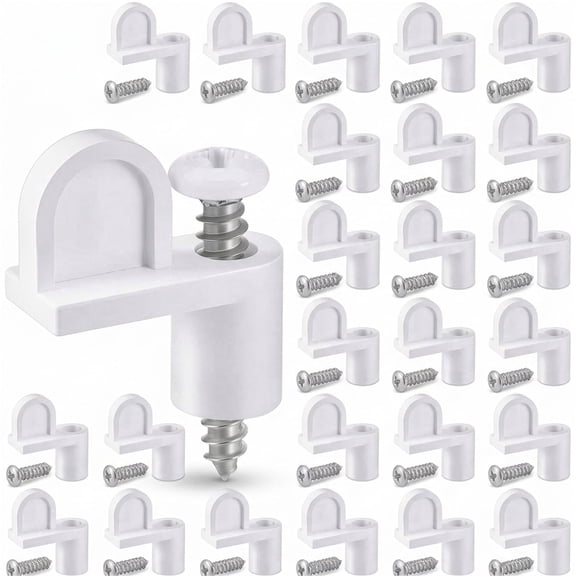 3/8 in Nylon Window Screen Clip, XISELI 24pcs Durable Secure Fasteners for Offset Storm Windows, Storm Panels, and Window Screen Clamp Holder Hardware (White)