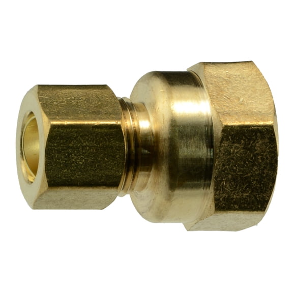 3/8" OD x 1/2FIP Brass Compression Pipe Connectors (2 pcs.)