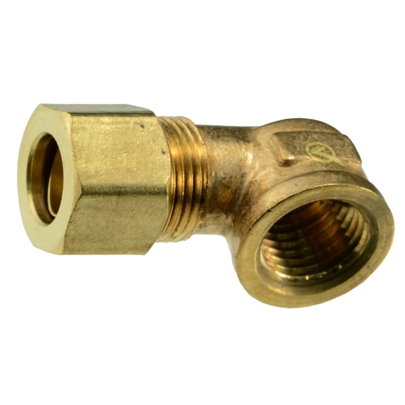 3/8" OD x 1/4FIP Brass Compression Pipe Elbows (2 pcs.)