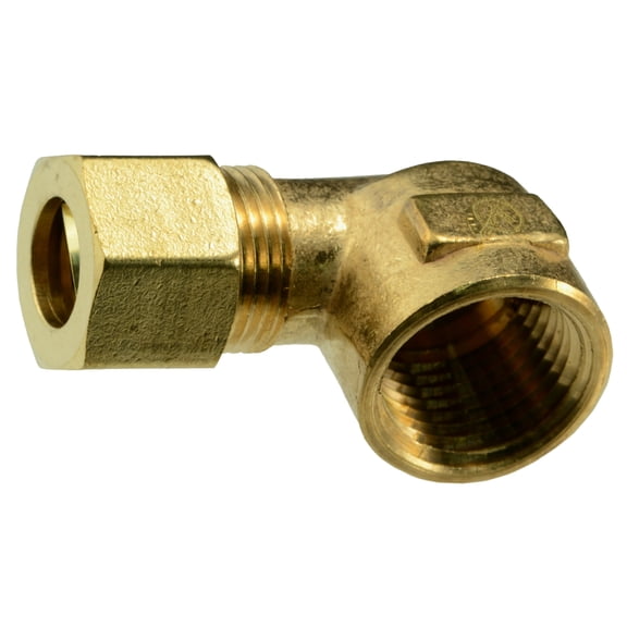 3/8" OD x 3/8FIP Brass Compression Pipe Elbows (2 pcs.)