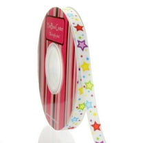 3/8" Party Stars Grosgrain Ribbon 25 Yard