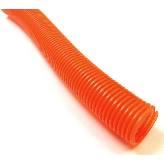 3/8" Polyethylene Split Wire Loom Tubing - Length: 10 Feet - Color: Orange
