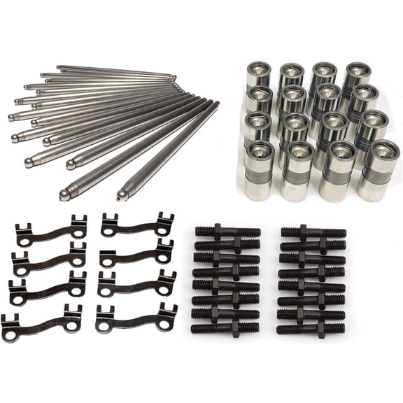 3/8" Pushrods, Guide Plates, Lifters & Rocker Arm Studs compatible with Chevy bb 396 402 427 454