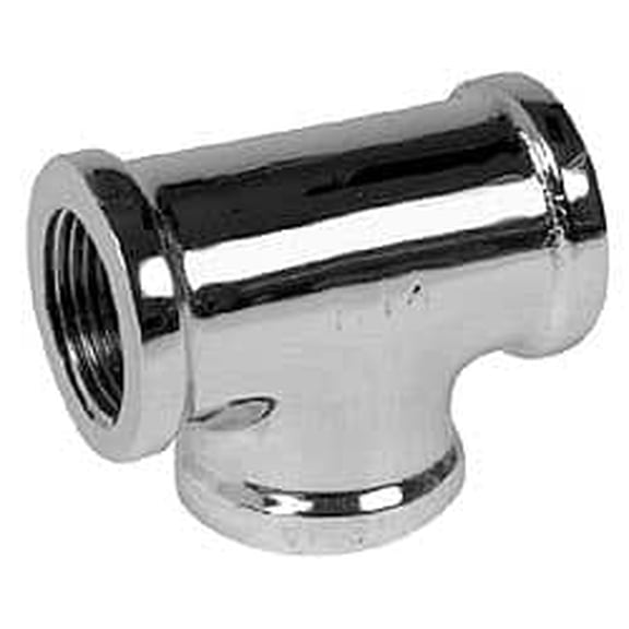 3/8" Red Brass/Chrome Pipe Tee