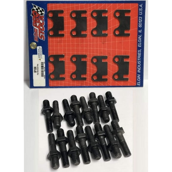 3/8" Rocker arm studs and flat guide plates kit compatible with SBC Chevy 400 383 350 327 305 283.