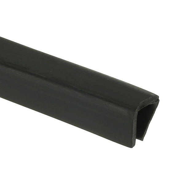 3/8" Rubber Edge Trim, 10 ft Flexible U Channel Edge Guard Protector for Keen Edge, Sheet Metal, Car Doors, Hatches, Table Corners, Black