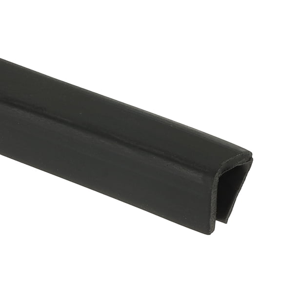 3/8" Rubber Edge Trim, 6.6 ft Flexible U Channel Edge Guard Protector for Keen Edge, Sheet Metal, Car Doors, Hatches, Table Corners, Black