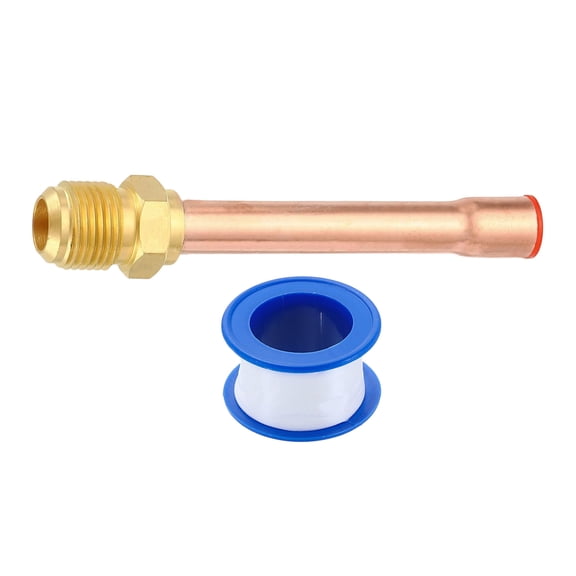 3/8 SAE Male Thread x 3/8" OD Flare Connector with Copper Tube