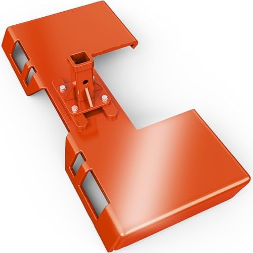 3/8" Skid Steer Mount Plate with 2" Removable Trailer Hitch Receiver, Thick Skid Steer Plate Attachment, Universal Quick Attach Plate Fits Kubota Bobcat Skid Steers Tractors, Orange$$Garden & Patio