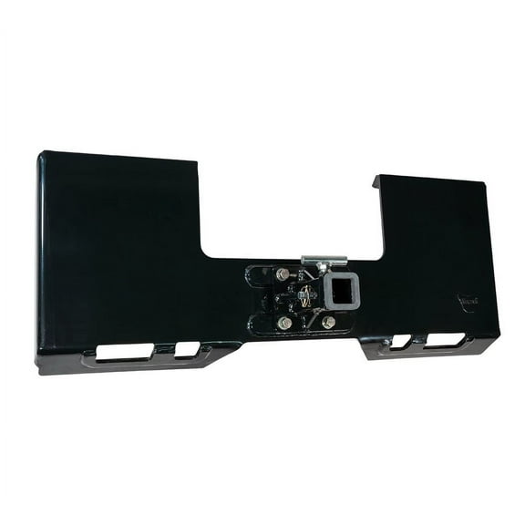 3/8 Skid Steers Mount Plate w/ 2" Removable Hitch Receiver Compatible w/ Kubota & Bobcat Skid Steers & Tractors - Heavy Duty Universal Quick Attach Plate