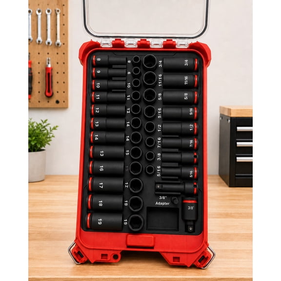 3/8 Socket Organizer Insert for Milwaukee PACKOUT Low Profile 48-22-8436 | Insert Only