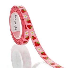 3/8" Strawberries Grosgrain Ribbon 5 Yard