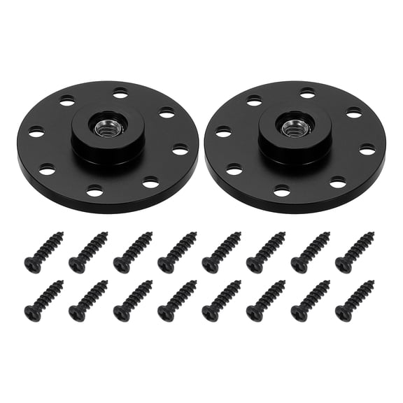 3/8" Thread Tripod Adapter Holder 2Pcs with Adapter Screws for DSLR Black