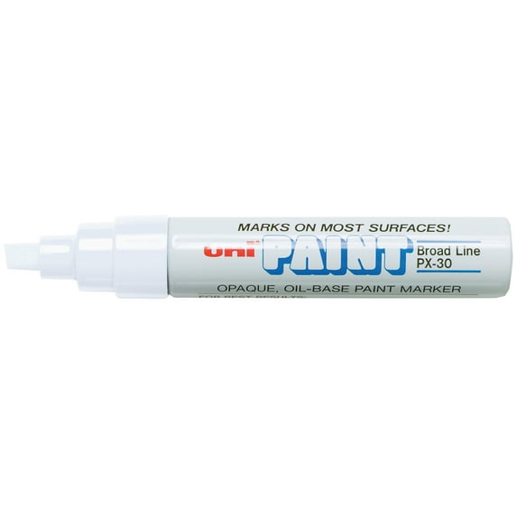 SSWBasics 3/8" Tip Oil Based Paint Marker - White- Oil-Based Car Markers for Dealership and Retail Use - Car Window Markers for Cars - Durable Windshield Markers Ideal for Advertising and Display
