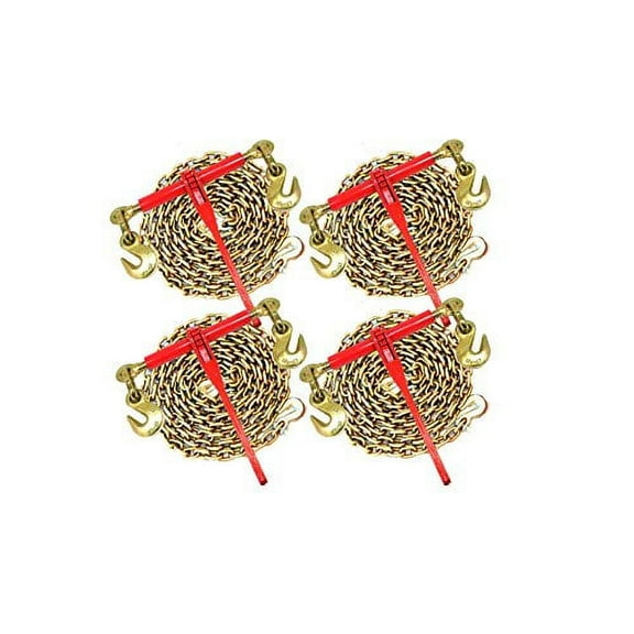3/8" Transport Package - (4) Ratchet Binders - (4) 20' Foot Chains