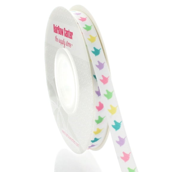 3/8" Unicorn Head Silhouettes Grosgrain Ribbon 25 Yard