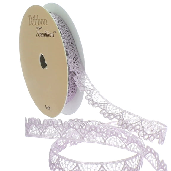 3/8" Vintage French Lace Ribbon Trim Taupe 25 Yard