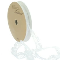 3/8" Vintage French Lace Ribbon Trim White 5 Yard