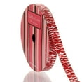 thumbnail image 1 of 3/8" White/Red Zebra Grosgrain Ribbon 50 Yard, 1 of 2