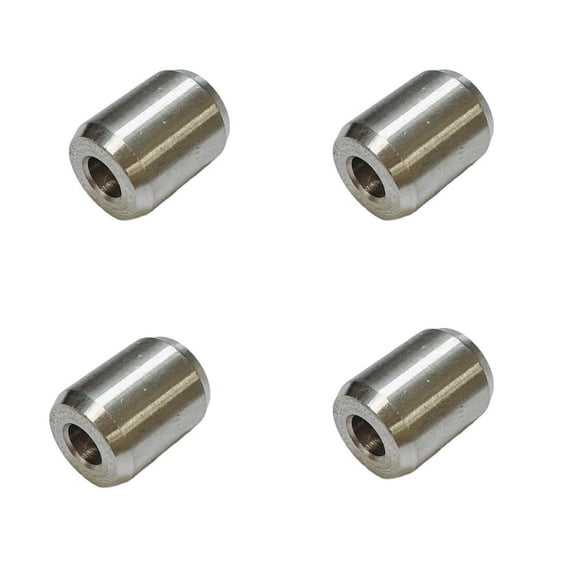 3/8" Wire Rope Button Stop Clips Cable Ferrules Stainless Steel 316 Marine 4 Pcs